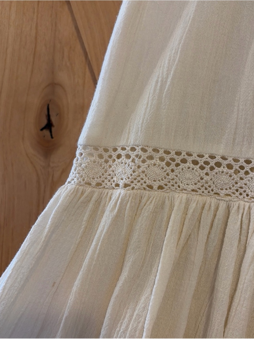 Vtg Polo RALPH LAUREN JEANS CO Skirt Midi Ivory Boho 90s Country L Cottage - Picture 3 of 12